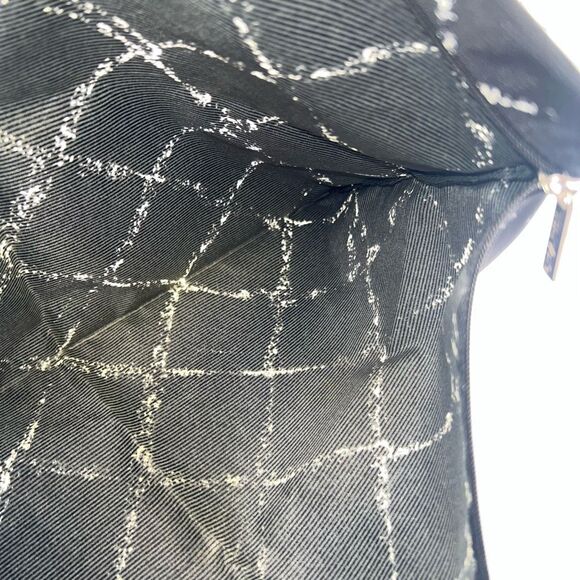 Chanel Black and White Nylon Old Style Travel Line Pouch - Picture 7 of 14